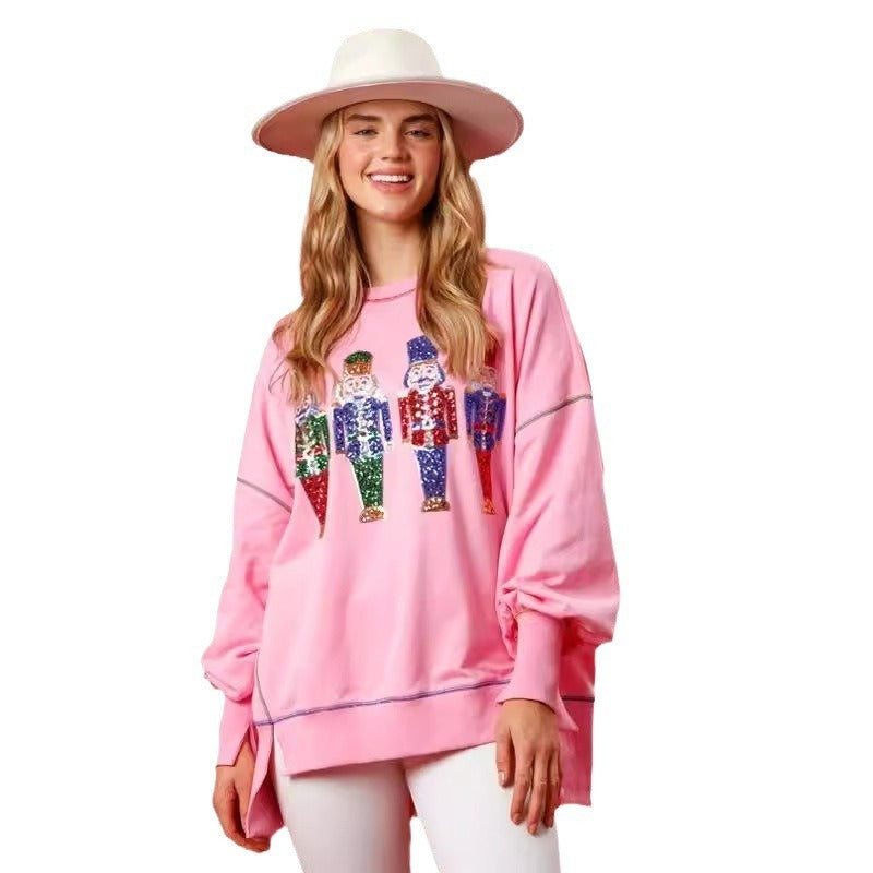 Wholesale Christmas Sweet Glitter Thickened Versatile Women Clothes