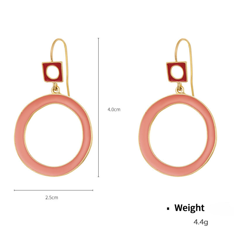 Wholesale Copper Plated Enamel Drop Oil Vintage Earrings