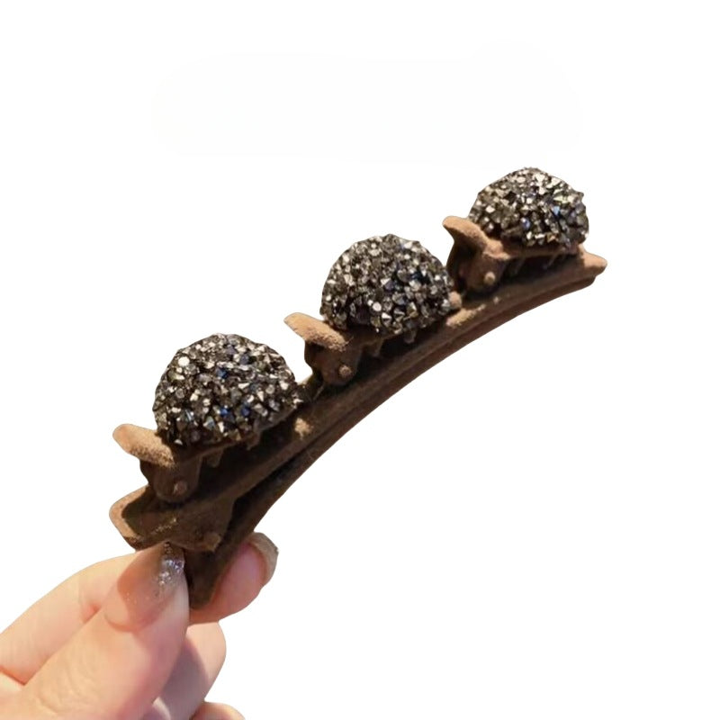 Wholesale Flocked Heart Hairpin New Year Bangs Hairpin Full Diamond Hairpin