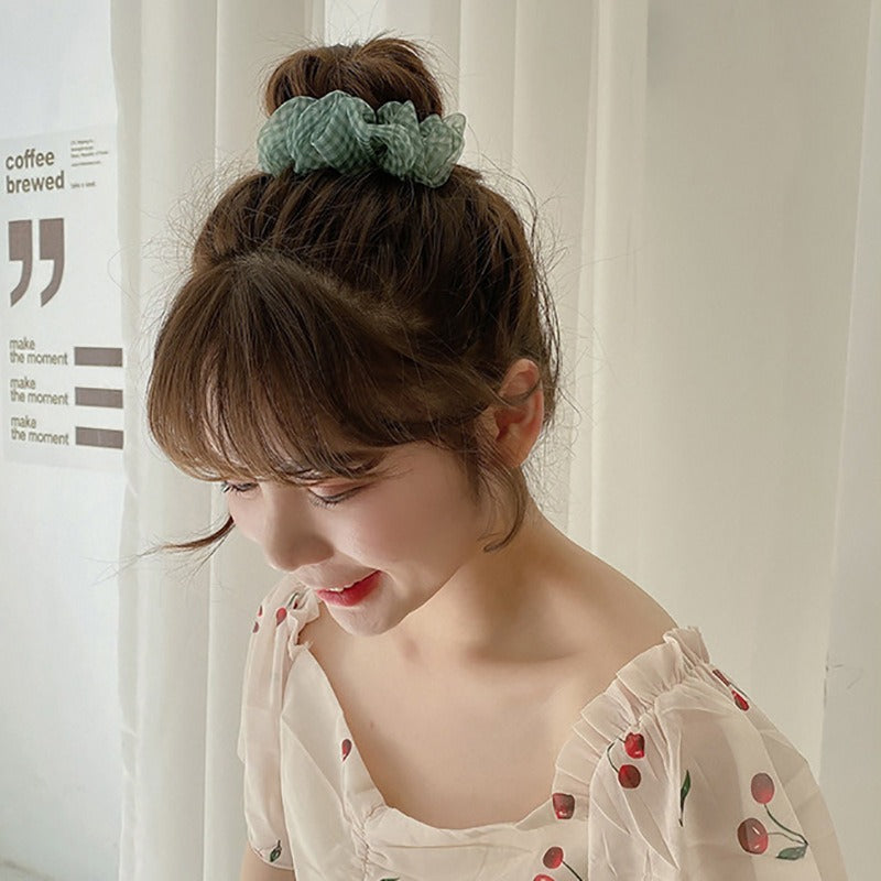 Wholesale Hair Art Plaid Hair Ties