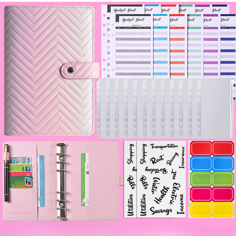 Wholesale Macaron Leather PU with Marble Pattern A6 Loose Leaf Notebook