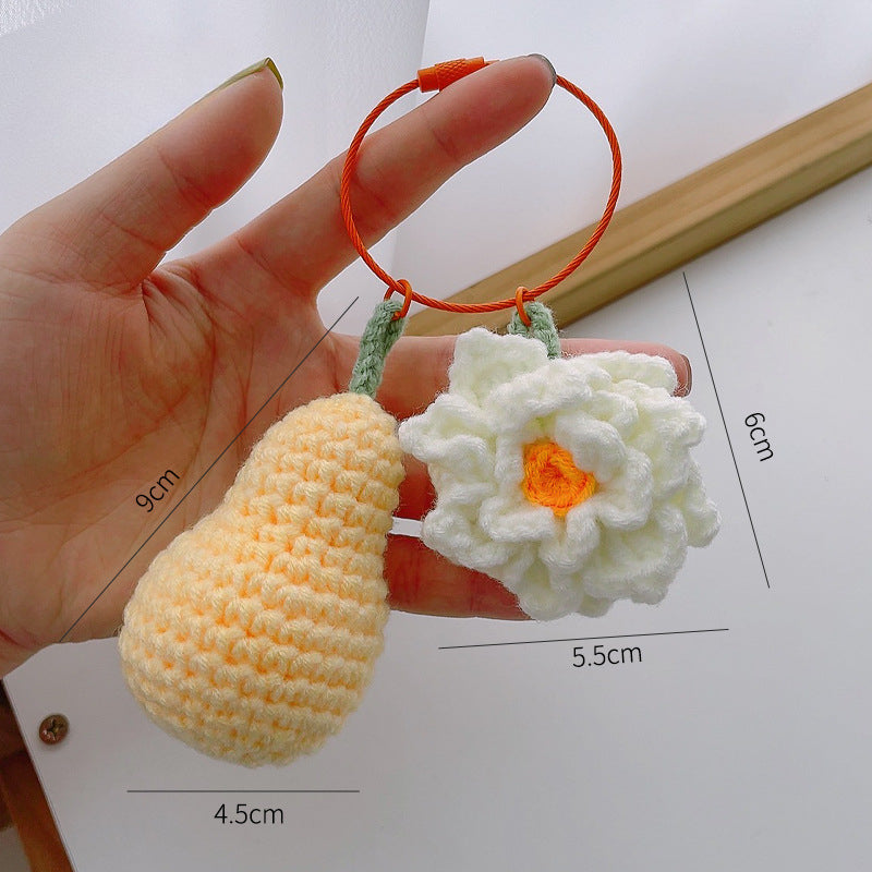 Wholesale Cute Fruit Knitted Keychains