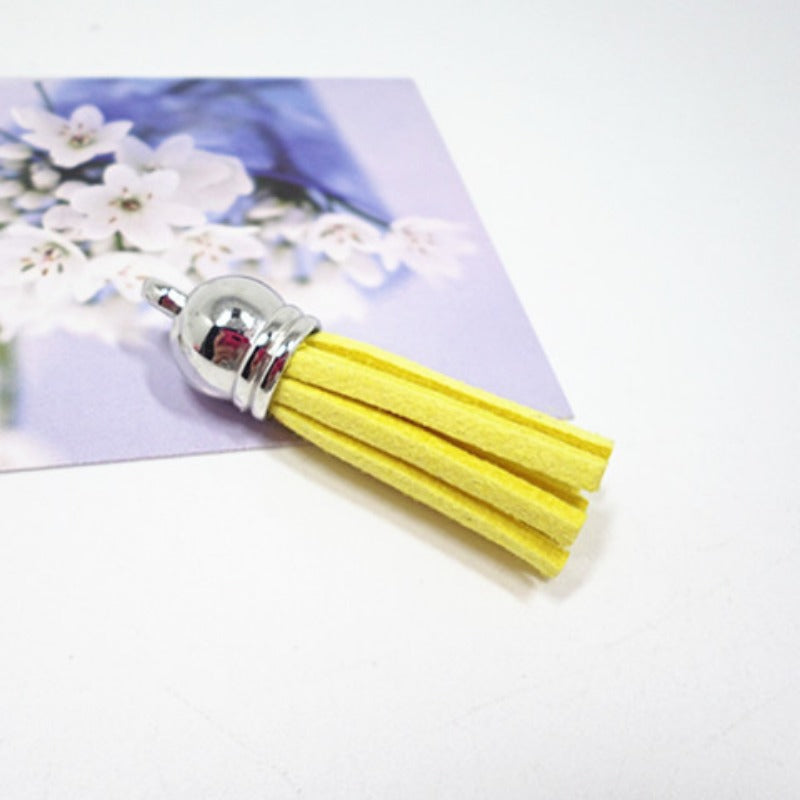 Wholesale 10pcs/pack Velvet Tassel Bag Charm DIY Accessories Keychain