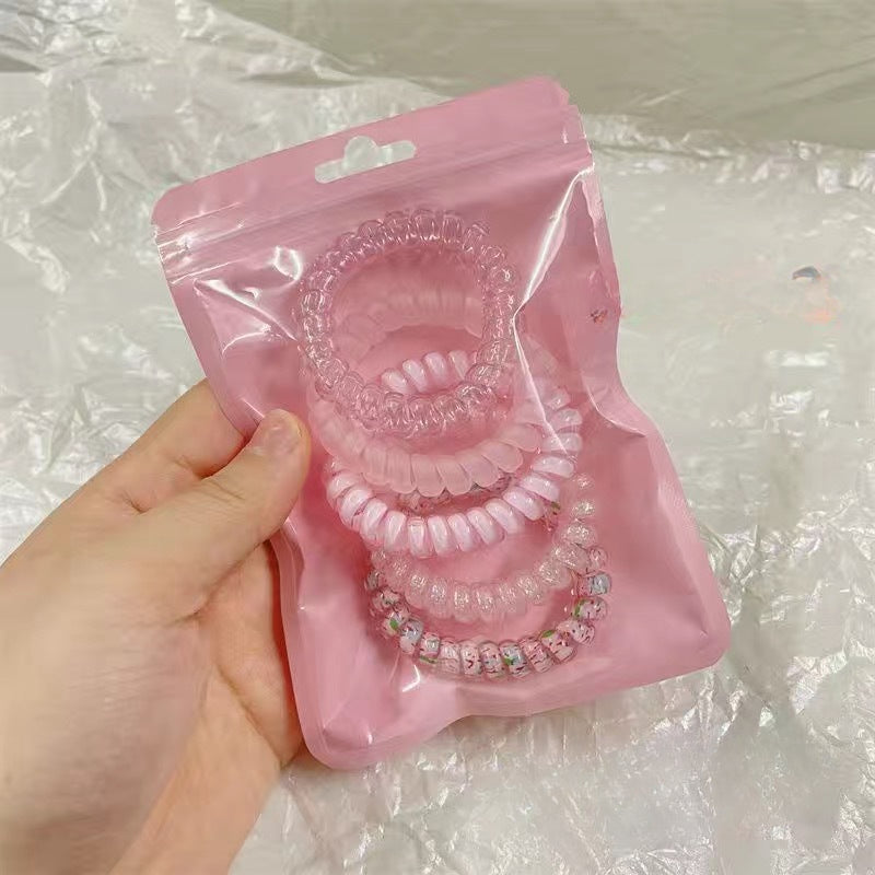 Wholesale Candy Colored Telephone Lines, Plastic Hair Rings