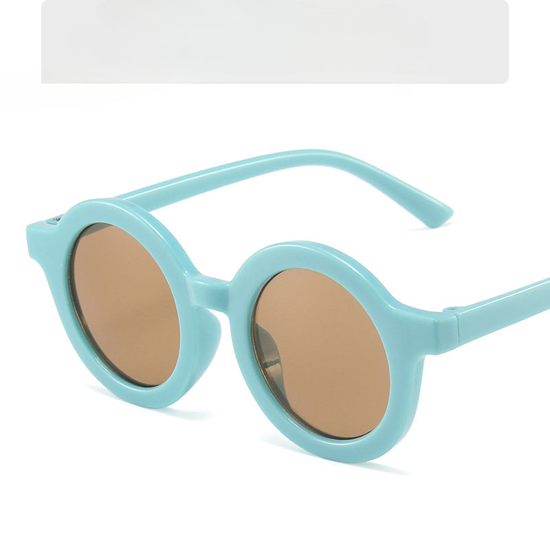 Wholesale Children's Colored Small Round Frame PC Sunglasses