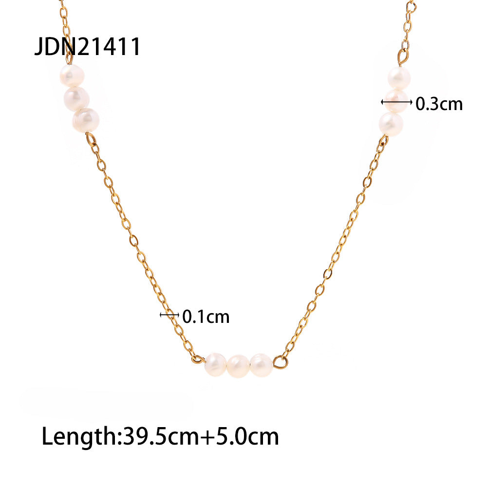 Wholesale Pearl Trend Fashion Women's Stainless Steel Necklace