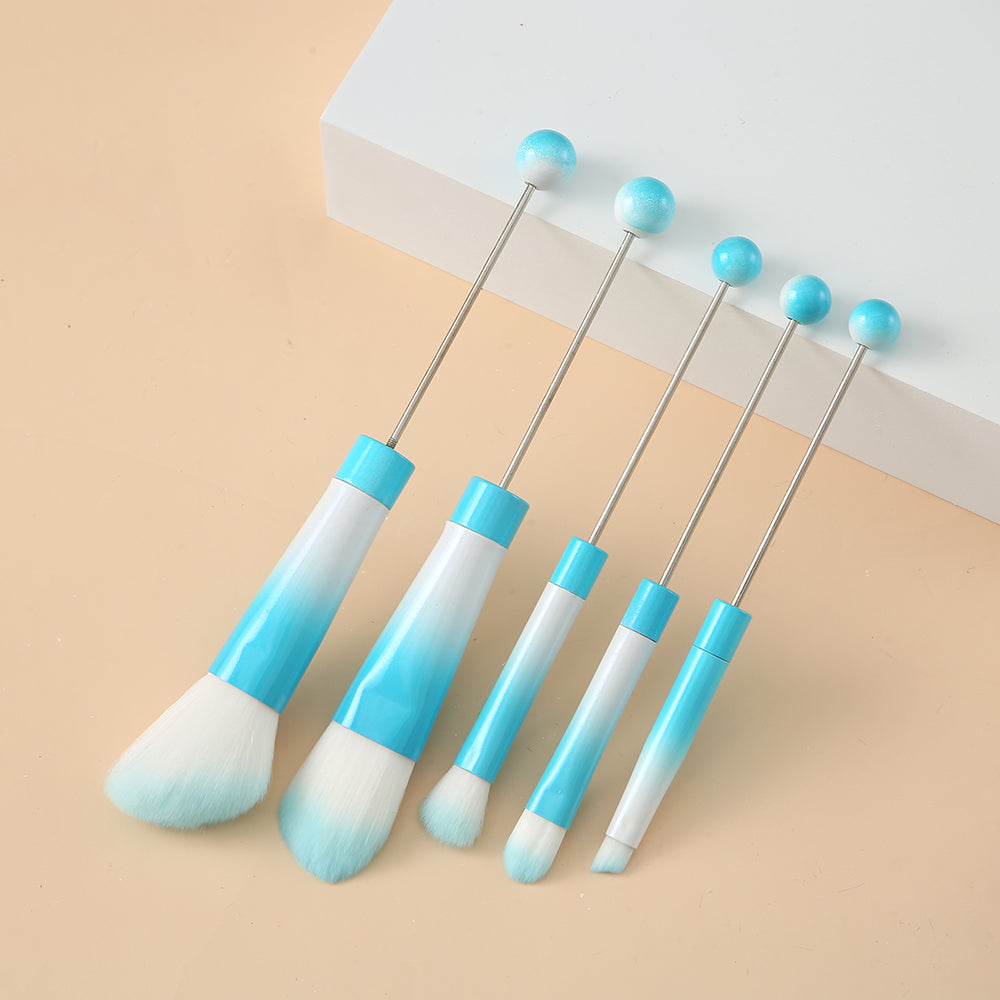 Wholesale Beadable Metal DIY Makeup Brush Set