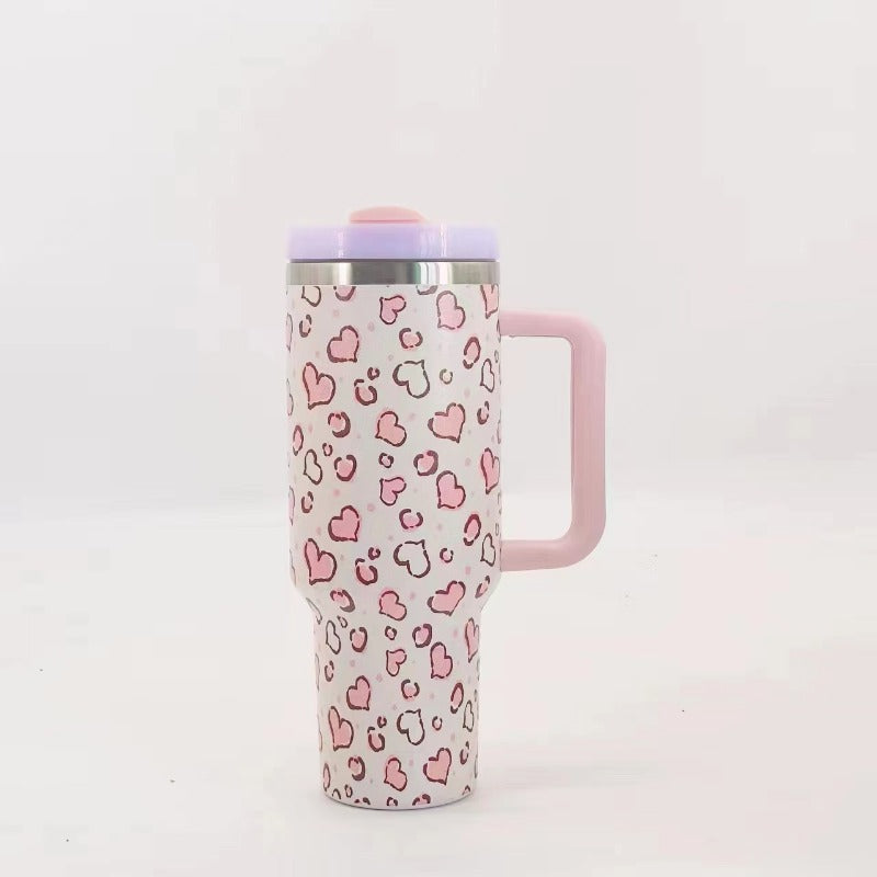 Wholesale Valentine's Day Car 40oz Car Cup Large Capacity with Handle Tumbler Thermos Cup