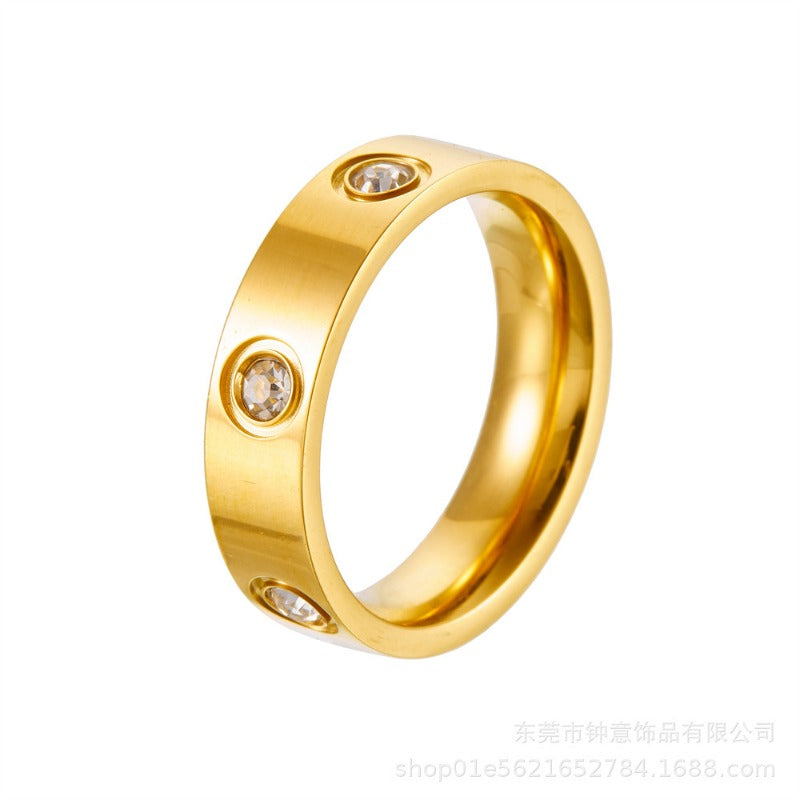 Wholesale Titanium Steel Fashion Personality Trend Niche Design Exquisite Decoration Couple Rings