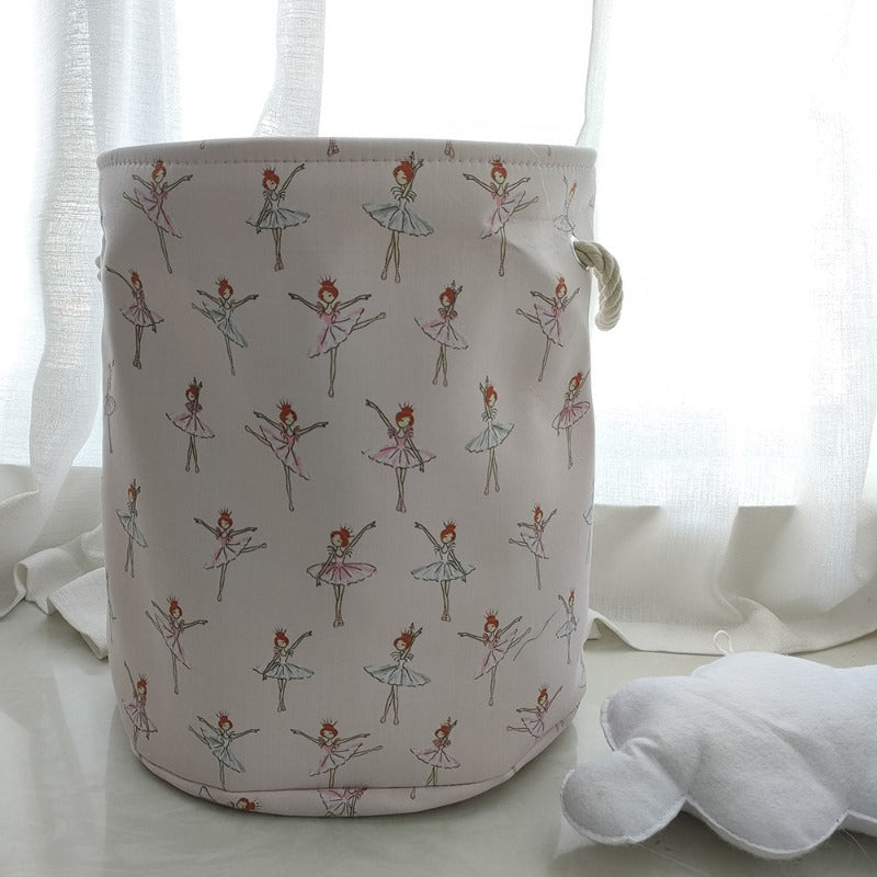 Wholesale Ballet Shoes Bow Girl Canvas Storage Basket