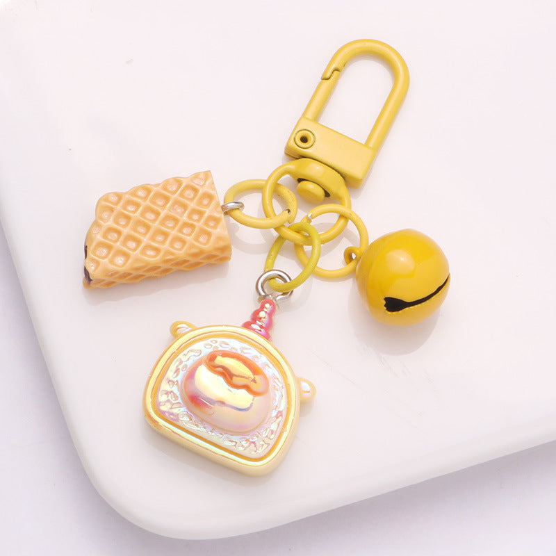 Wholesale Tong Resin Bunny Backpack Keychain