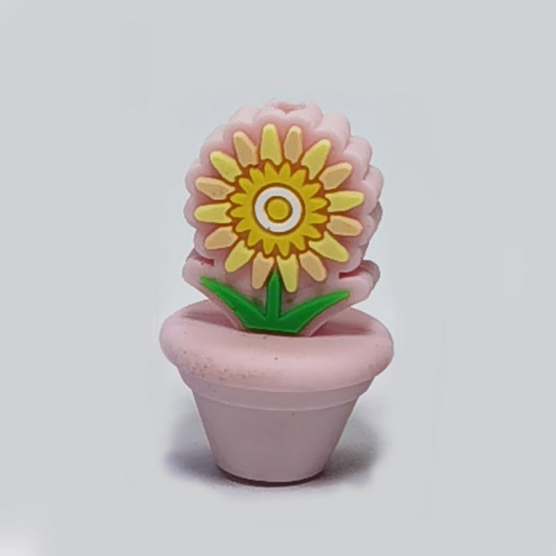 Wholesale 10PCS Creative Colorful Cartoon Image Flat Three-dimensional Rubber Beads