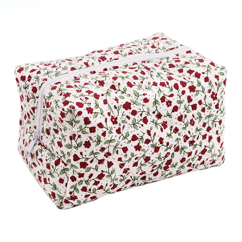 Wholesale Small Fresh Floral Makeup Large Capacity Storage Bag