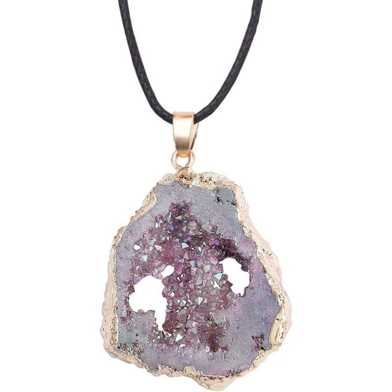 Wholesale Irregular Natural Necklace Crystal Flower Pendant