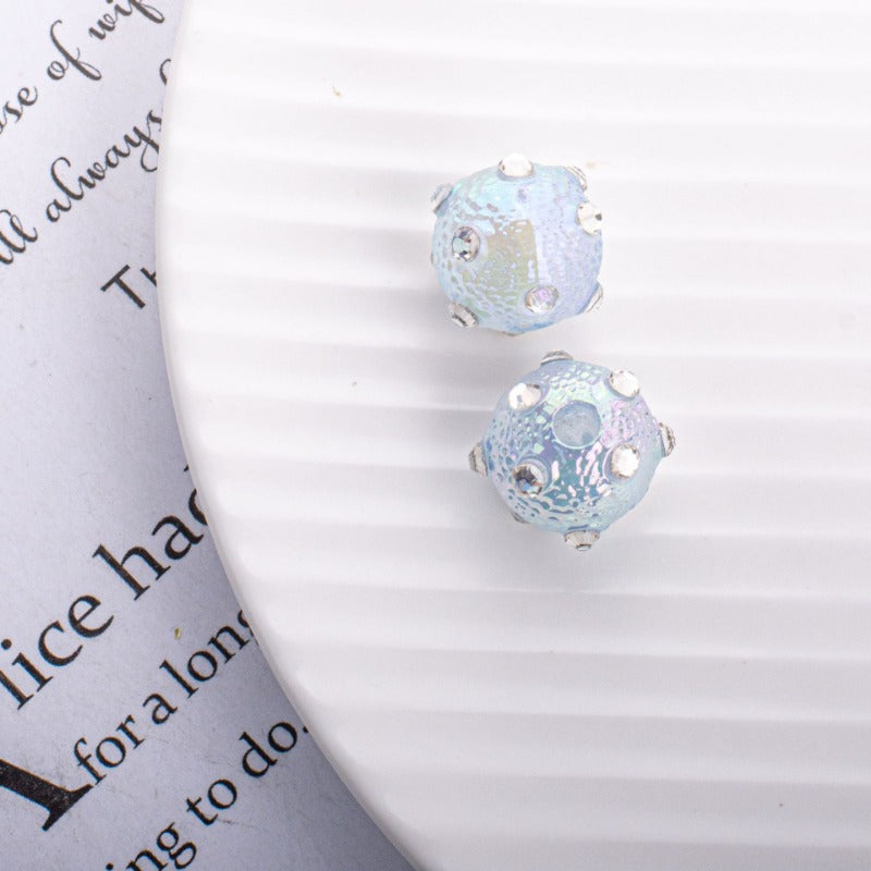 Wholesale 14mm 10PCS/PACK Diamond Acrylic Round Beads