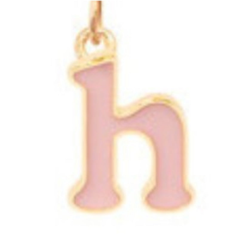 Wholesale Candy Colored Letter Titanium Steel Necklaces