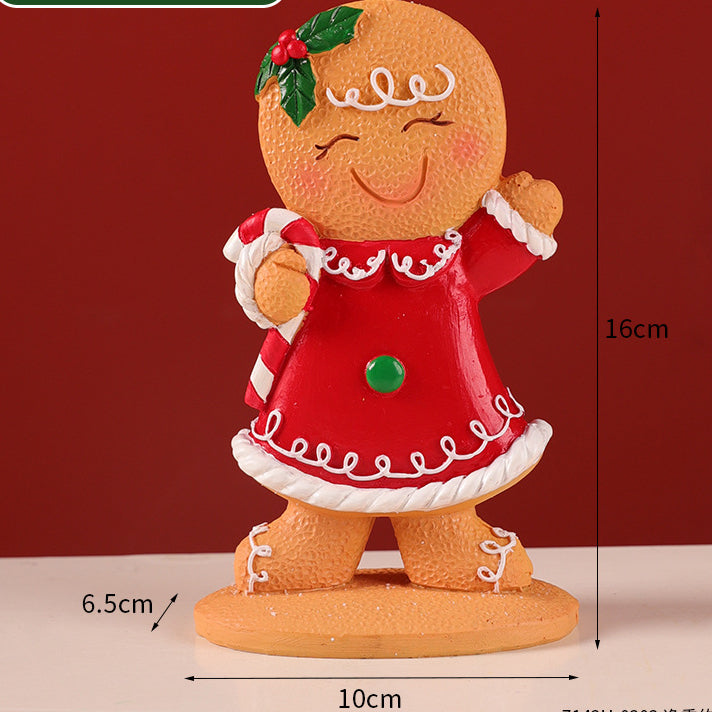 Wholesale Christmas Gingerbread Resin Ornaments