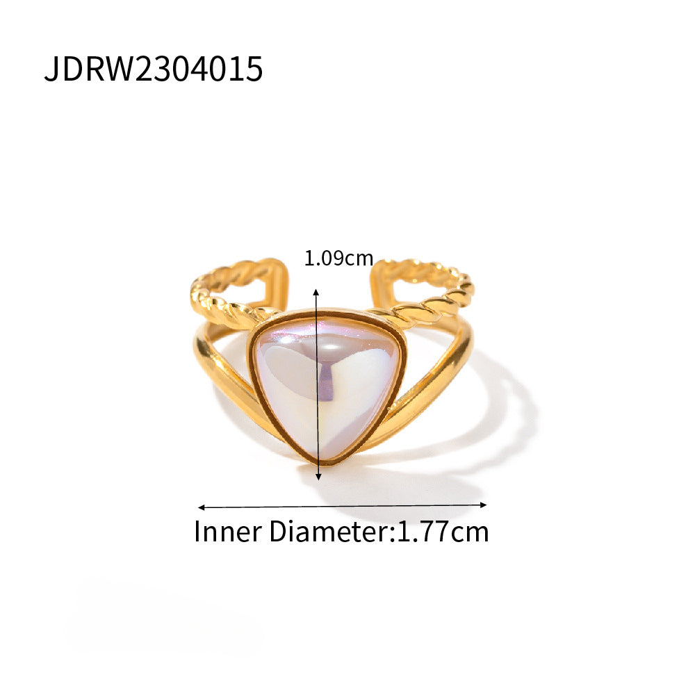 Anillo de cuentas de sirena mágica de oro de acero inoxidable de acero inoxidable