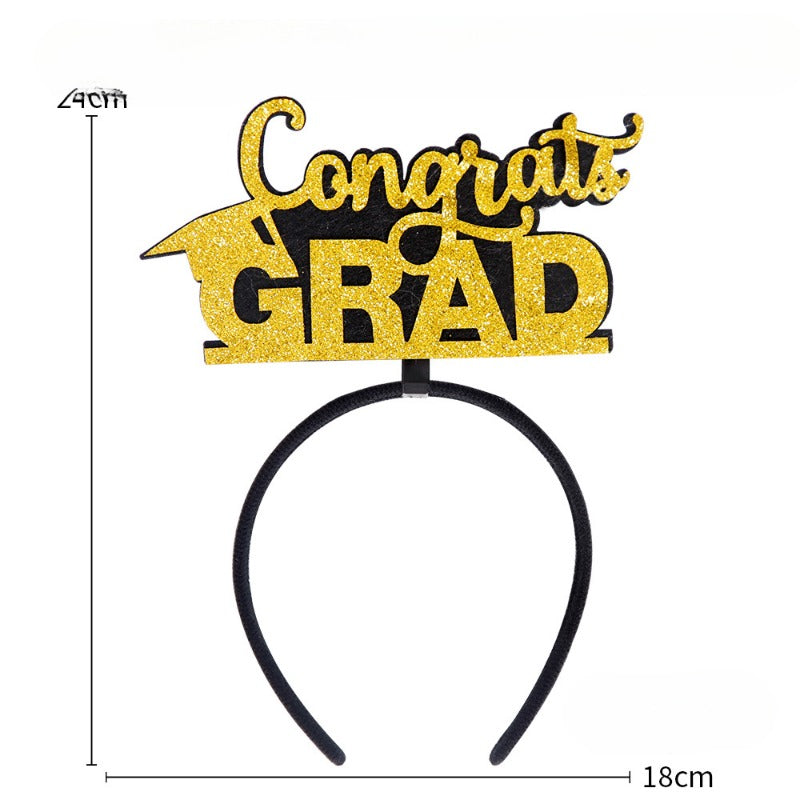 Wholesale Graduation Season Bachelor's Hat Certificate Plastic Headband