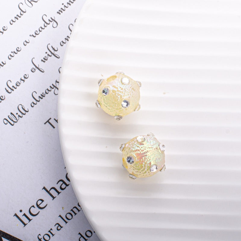 Wholesale 14mm 10PCS/PACK Diamond Acrylic Round Beads