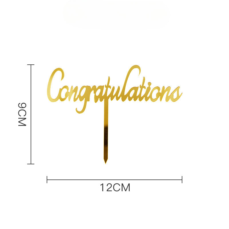 Wholesale 10PCS/PACK Congratulations You Got It Grade Acrylic Cake Topper Decoration
