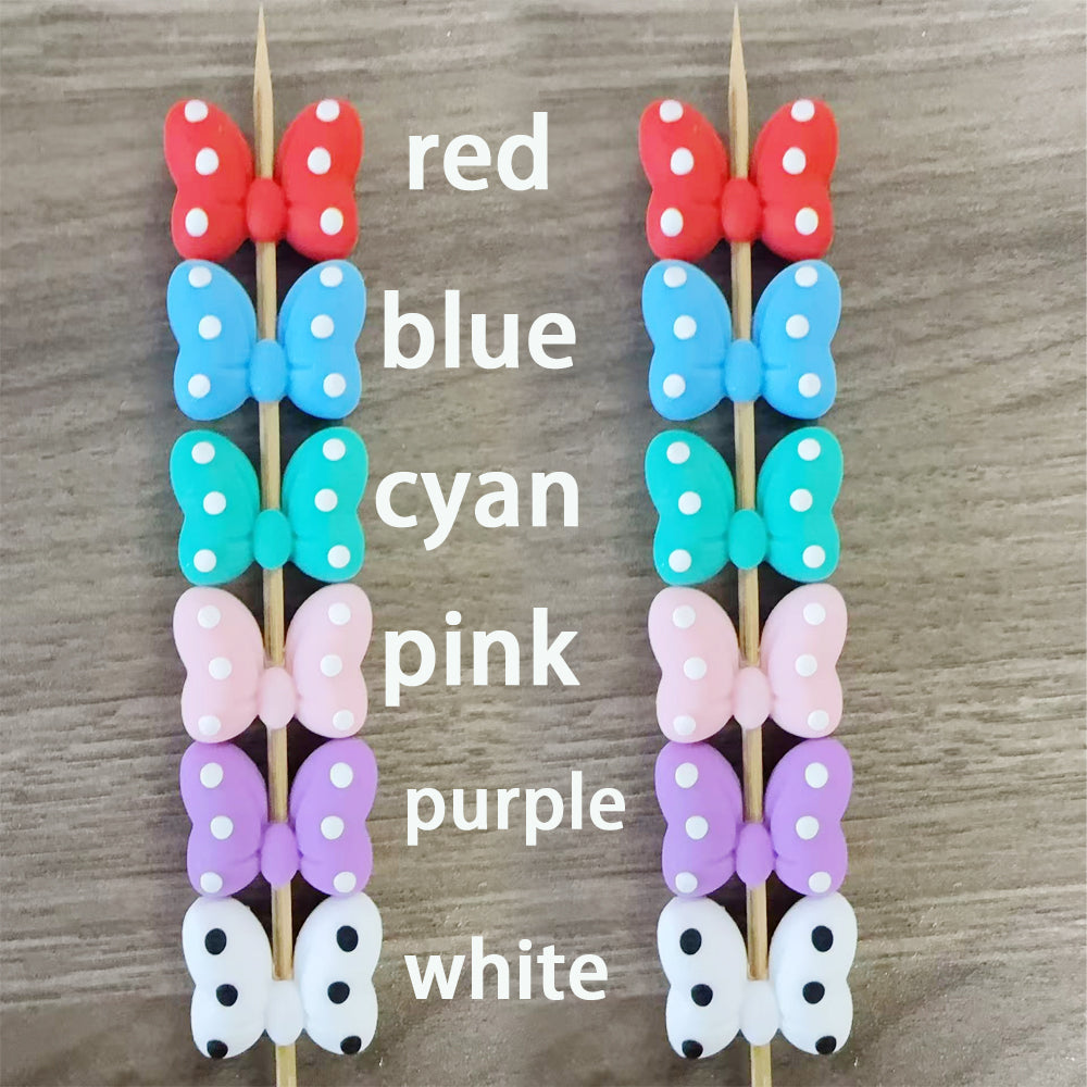 Wholesale 10pcs 3D Bow Bell Silicone Beads DIY Beads