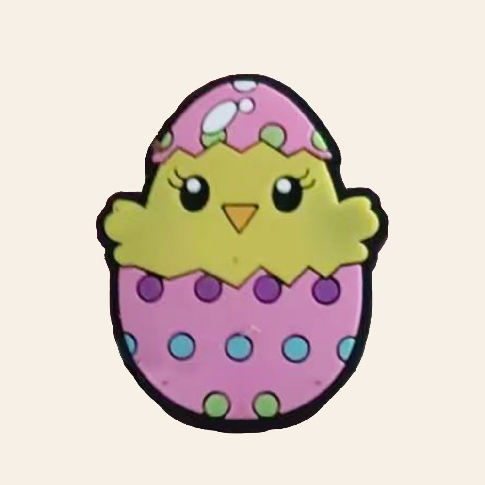 Wholesale 10pcs Silicone Cute Easter Newborn Chicks Beads