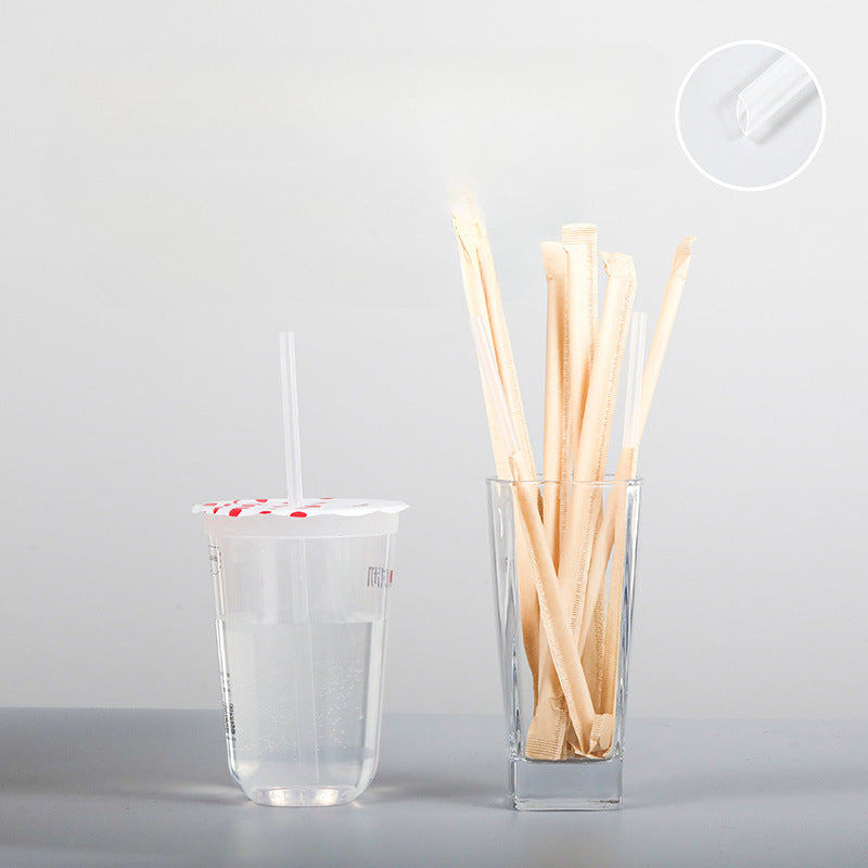 Wholesale PP Disposable Milk Tea Single Independent Packaging Straw