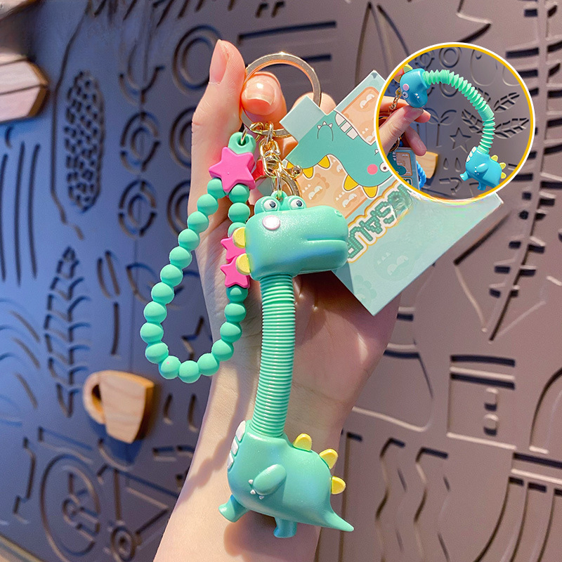 Wholesale Decompression Telescopic 2 in 1 Silicone Keychains