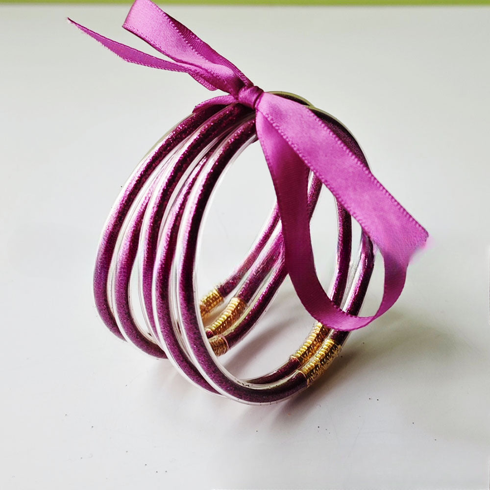 Wholesale Silicone Women's Bow Gold Powder Bracelet
