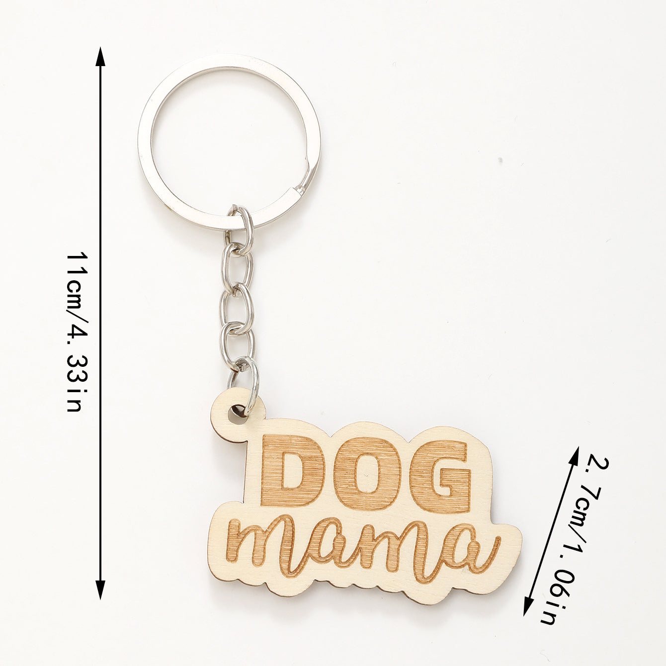 Wholesale MAMA Puzzle Wooden Keychain