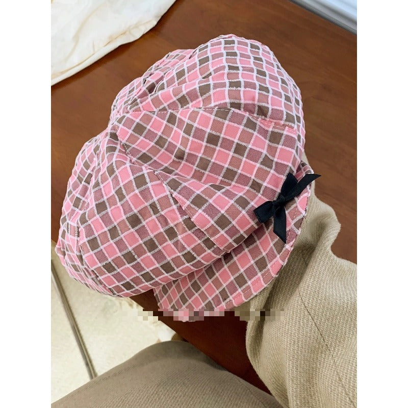 Wholesale Hot Girl Pink American Retro Cowboy Forward Cap Beret Peaked Cap