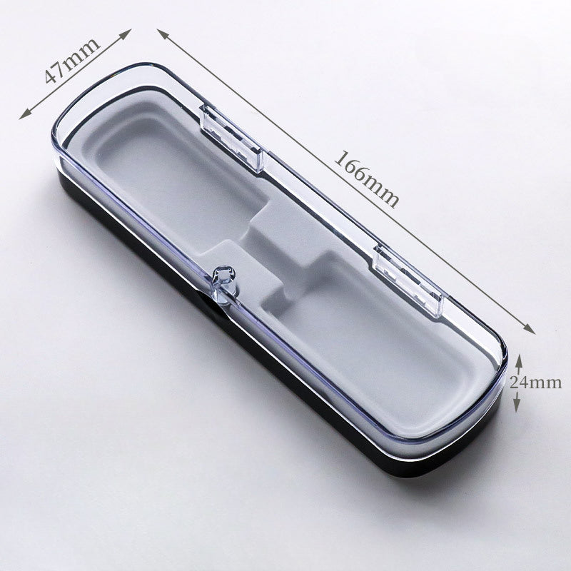 Wholesale Hair Flip Top Magnet Box Plastic Transparent Pen Case