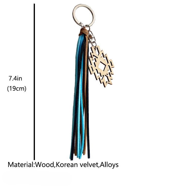 3pcs al por mayor/paquete de llavero de hierba de herradura de cuero aztecas