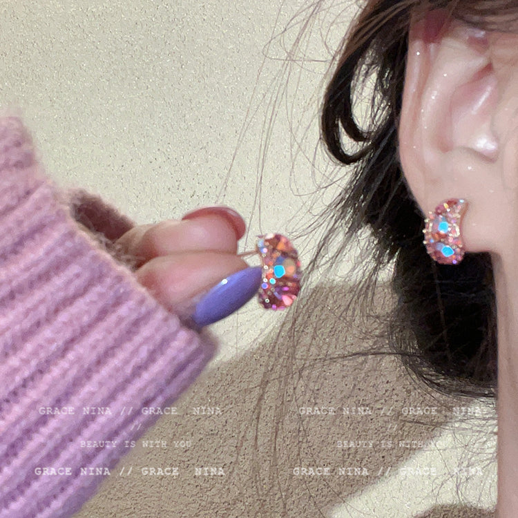 Wholesale Sparkling Diamond Zircon Alloy/silver Plated/gold Plated Earrings