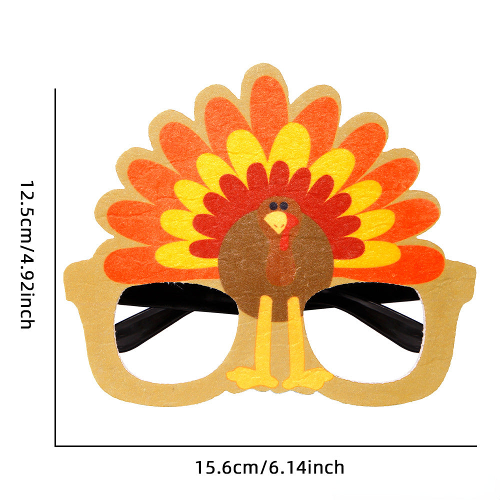 Wholesale Thanksgiving Children's and Adult Party Decoration Supplies Festival Turkey Style Eyeglass Frame