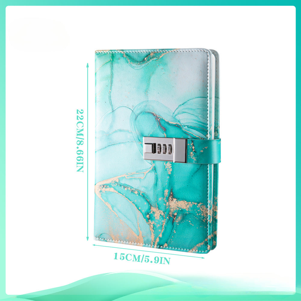 Wholesale PU A5 Fashion Password Book with Lock Diary Book