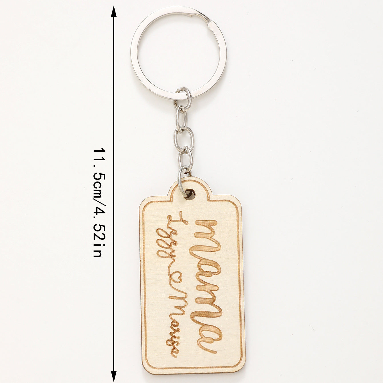 Wholesale MAMA Puzzle Wooden Keychain