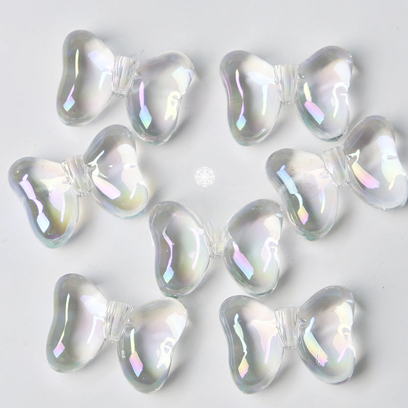 Wholesale 10pcs Scratch Butterfly Acrylic Beads