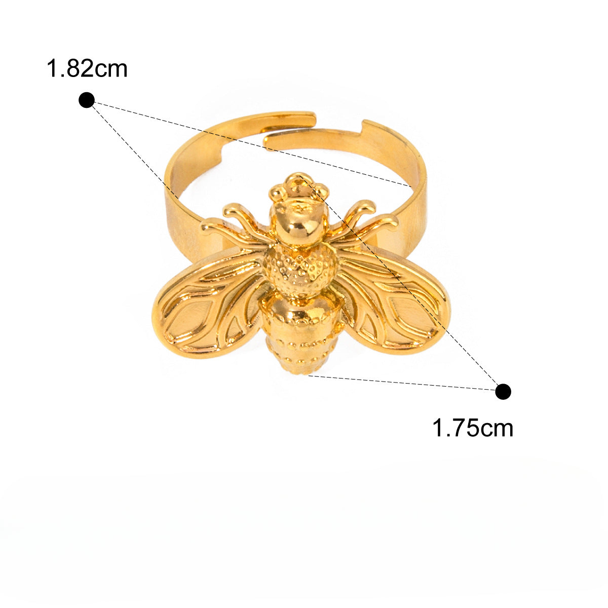 Wholesale Personalized Versatile 18k Gold Stainless Steel Bow Ring