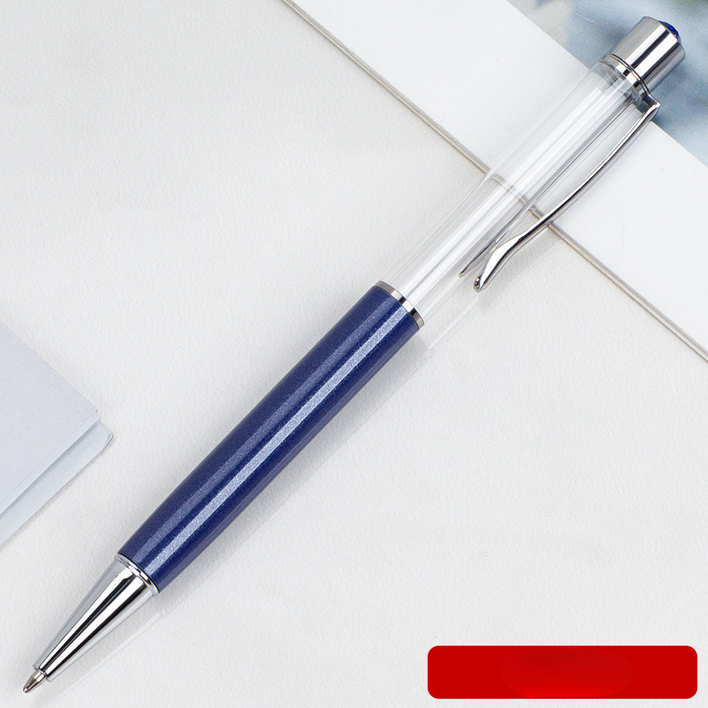 Wholesale Crystal Float Sequins Oiled Metal Colored Diamond Empty Tube DIY Pen