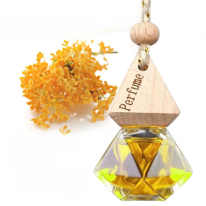 Wholesale Car Triangular Wooden Cover Perfume Rearview Mirror Aromatherapy Essential Oil Hanger