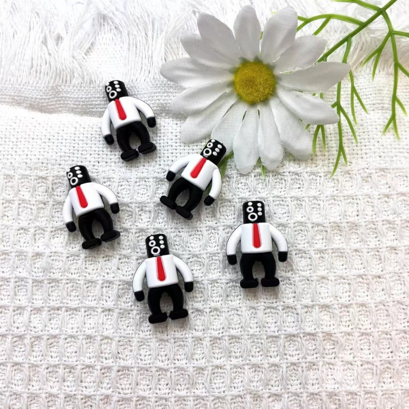 Wholesale 10pcs 3D Stereoscopic Toilet with Silicone Cute Cartoon Beads