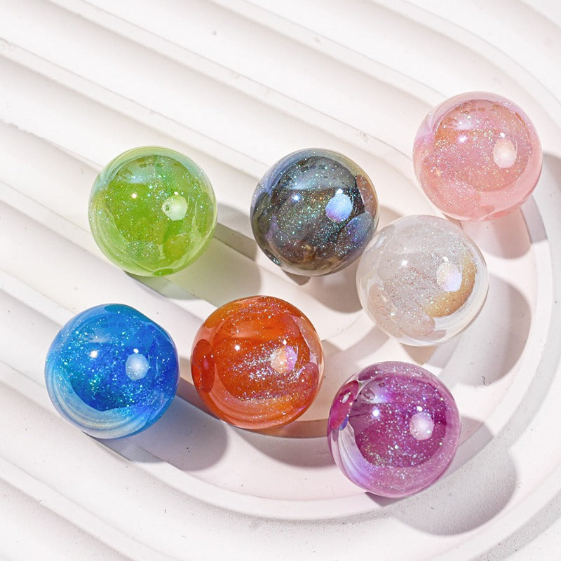 Wholesale 50pcs/1pack Deep Sea Mermaid Bead Accessories Starry Sky Through Hole DIY Beads