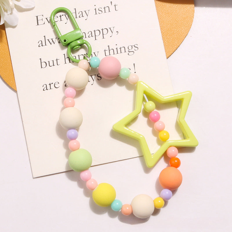 Wholesale Acrylic Hollow Five-pointed Star Keychain