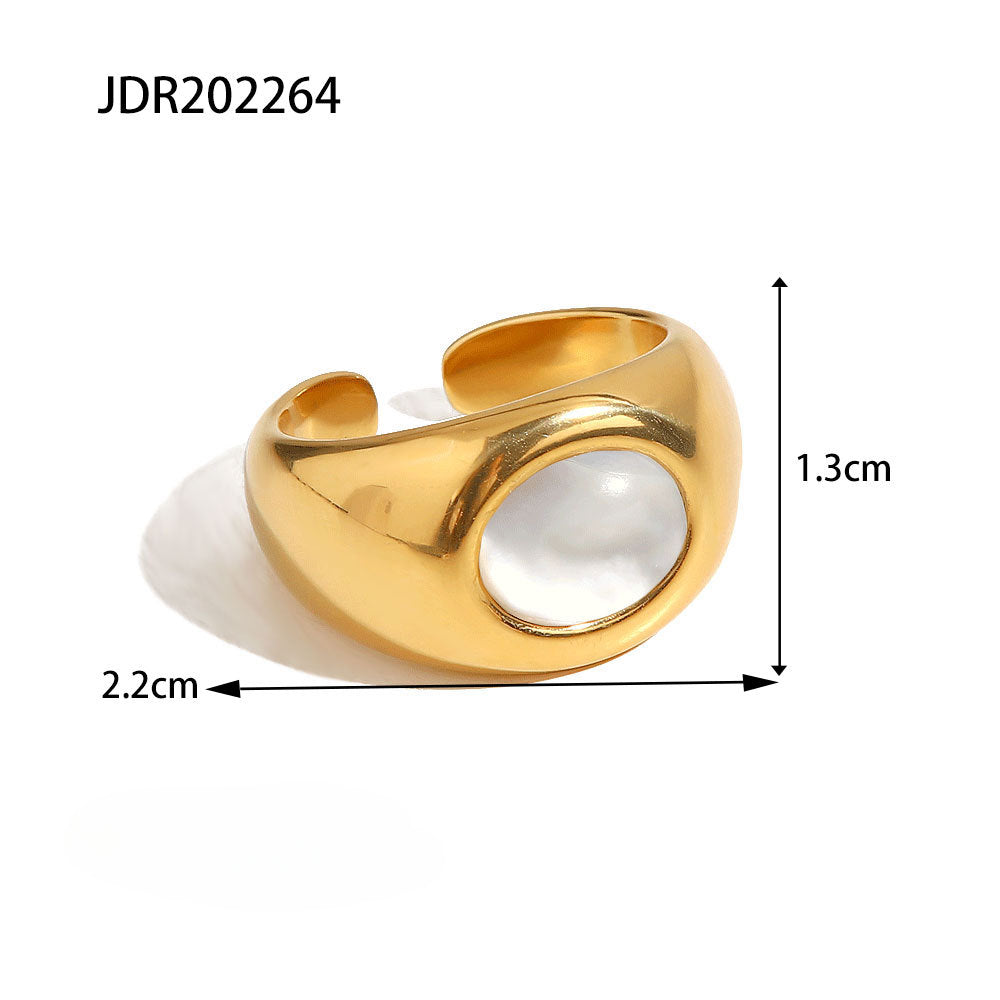 Wholesale Oval Opal Pendant Titanium Steel Bracelet