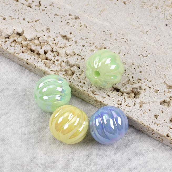 Wholesale 10PCS Acrylic Plastic Solid Color Mape Beads