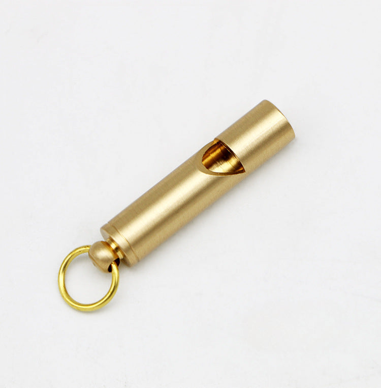 Wholesale Brass Whistle Bamboo Keychain