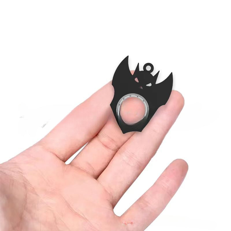 Wholesale Halloween Bat Anti-Anxiety Toy Rotating Plastic Key Keychain