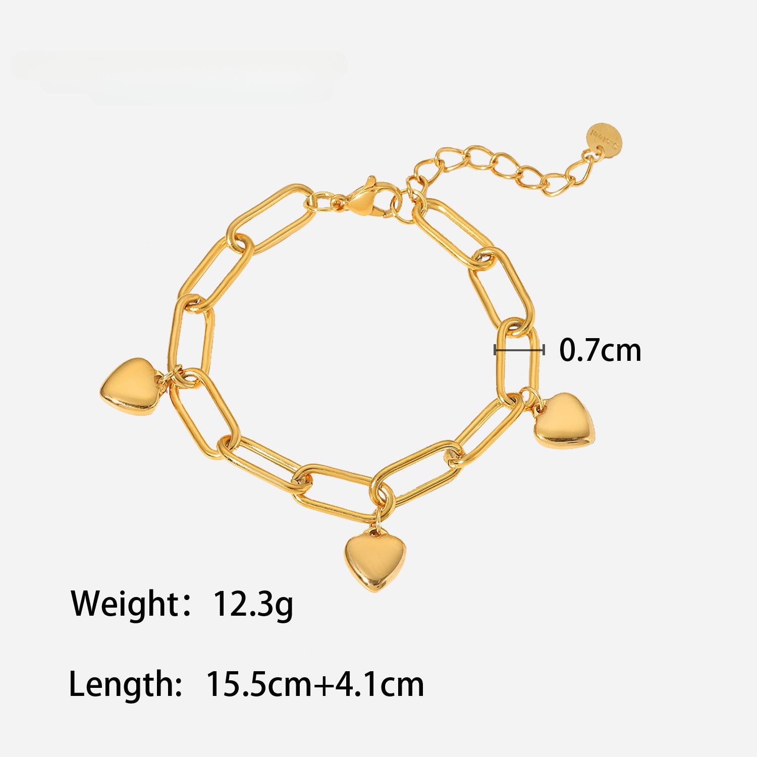 Wholesale Retro Style 18K Gold Love Titanium Steel Bracelet